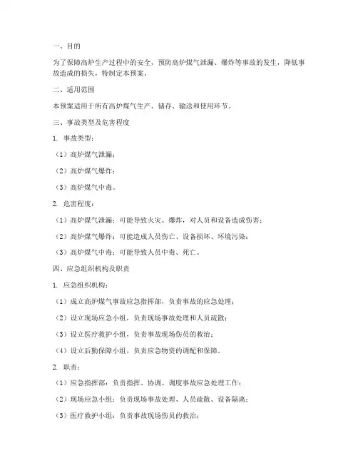 高炉煤气应急预案
