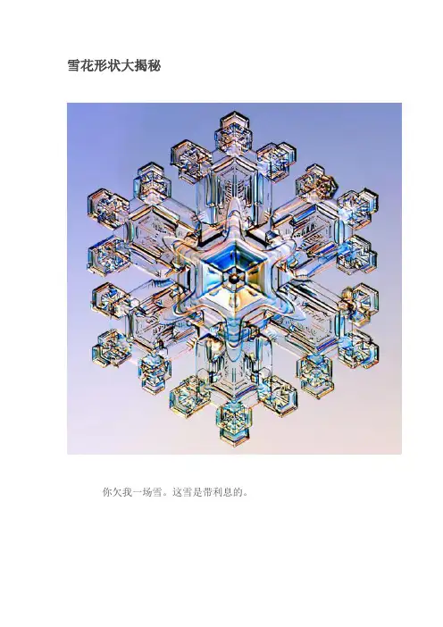 雪花形状大揭秘