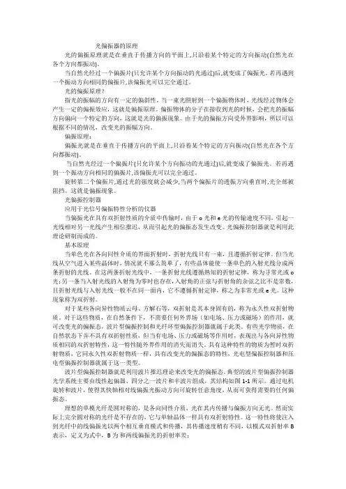 光偏振器的原理