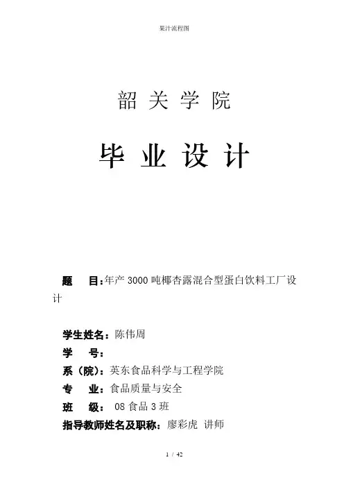 果汁流程图