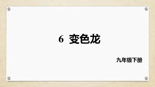 第6课《变色龙》课件++2023—2024学年统编版语文九年级下册