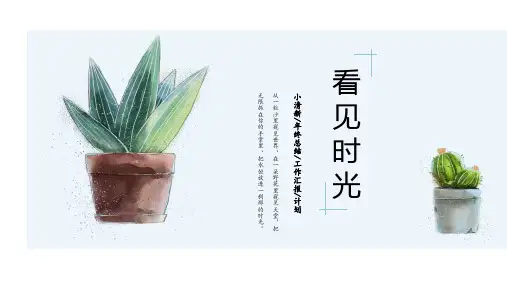 新版动态精美小清新工作总结计划PPT汇报