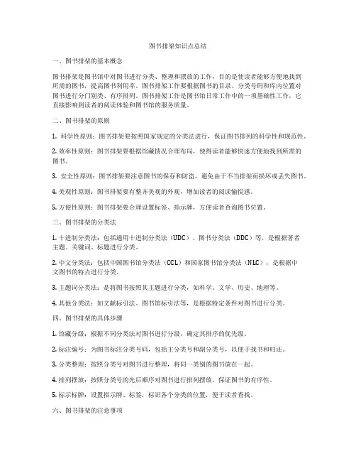 图书排架知识点总结