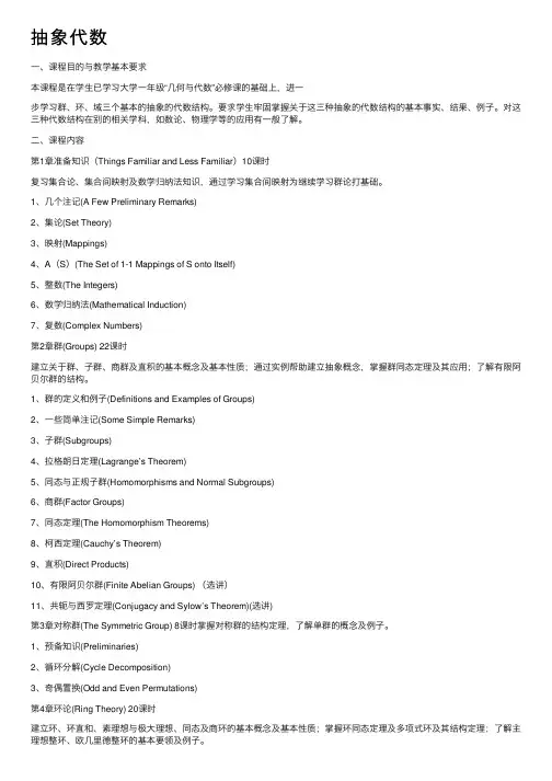 抽象代数——精选推荐