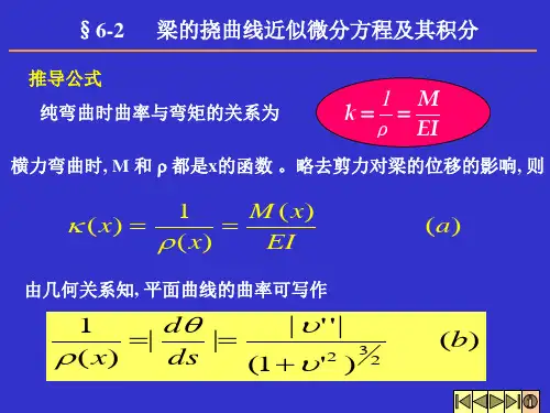 §6-2梁的挠曲线近似微分方程及其积分(精)