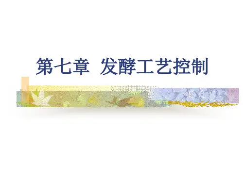 发酵工艺控制
