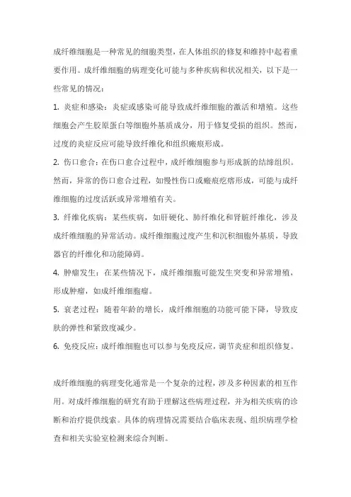 成纤维细胞 病理