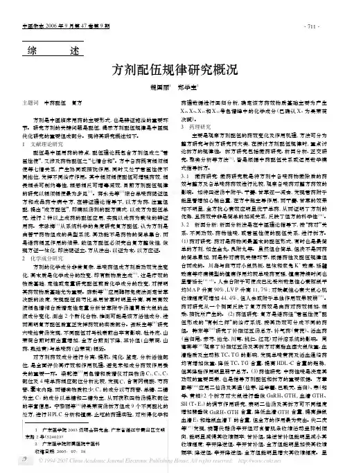 方剂配伍规律研究概况