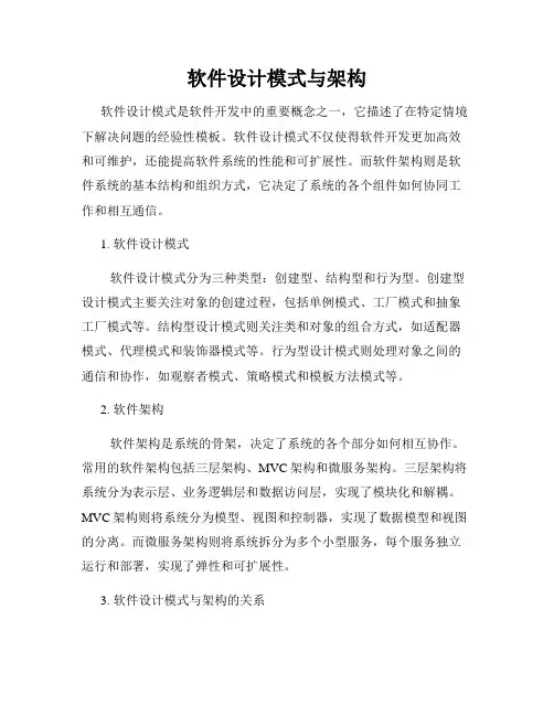软件设计模式与架构