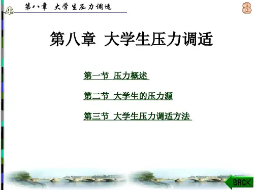 (大学生心理健康教育)第八章大学生压力调适