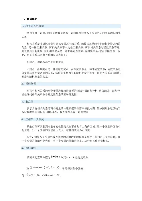 变量之间的相关关系