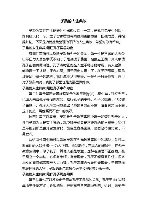 子路的人生典故