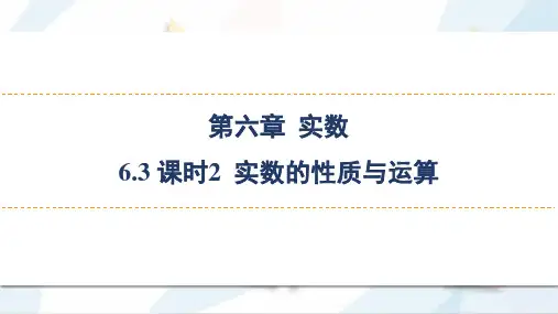 2023~2024学年 6.3 课时2 实数的性质与运算(16页)
