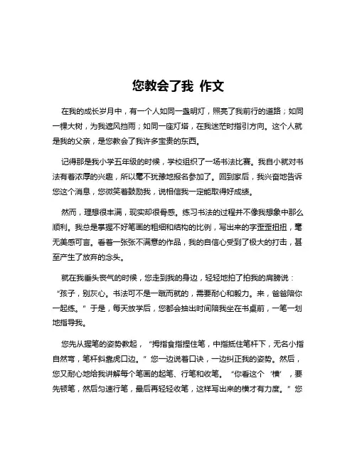 您教会了我 作文