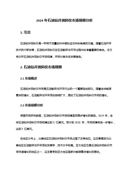 2024年石油钻井测斜仪市场规模分析
