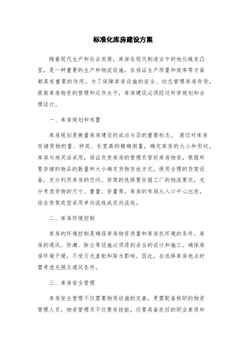 标准化库房建设方案
