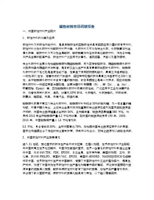 磁性材料市场调研报告