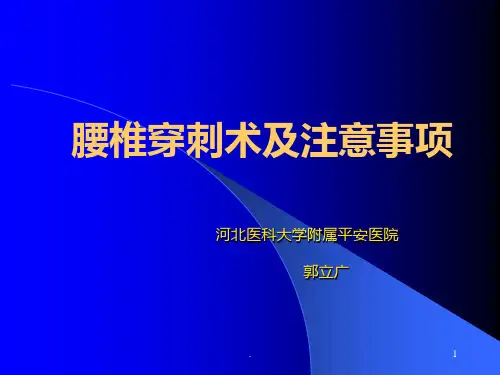 腰椎穿刺术pptppt课件