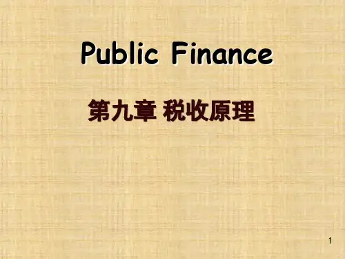 第九章  税收原理  《财政学》PPT课件