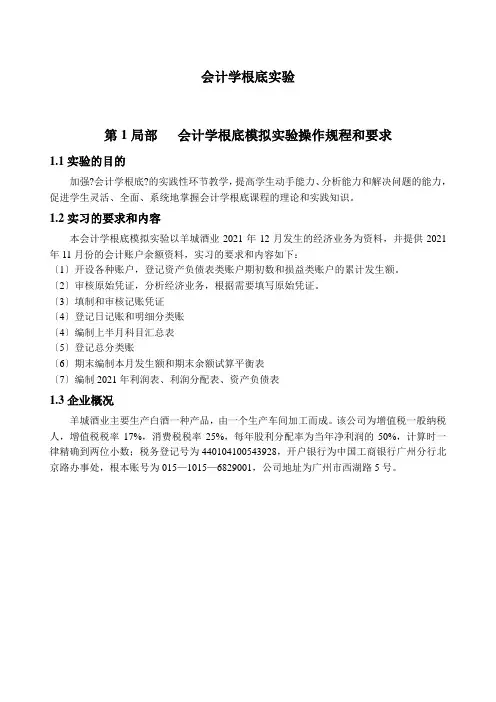 13会计学基础实验教材