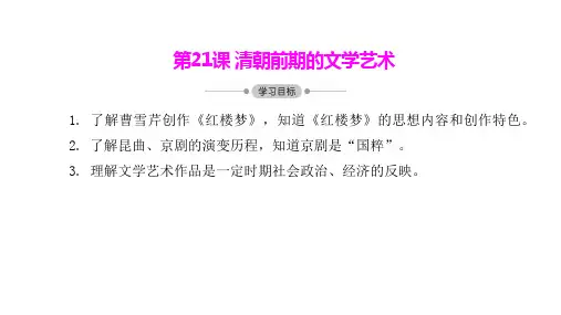 清朝前期的文学艺术ppt课件