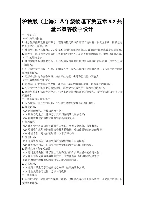 沪教版(上海)八年级物理下第五章5