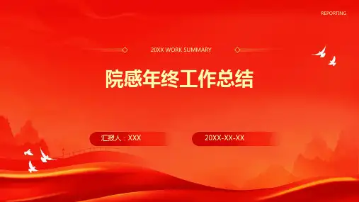 院感年终工作总结ppt