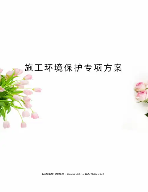 施工环境保护专项方案
