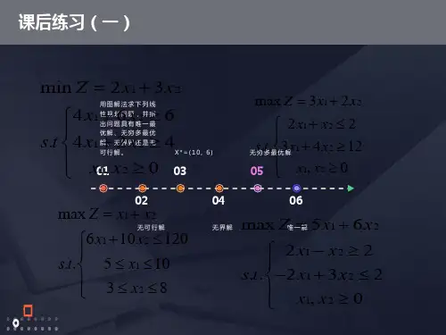 运筹学第一章线性规划及其单纯形法习