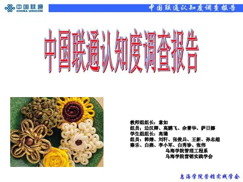 联通认知度调查报告