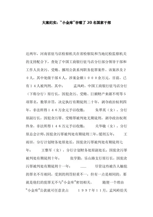 小金库案例