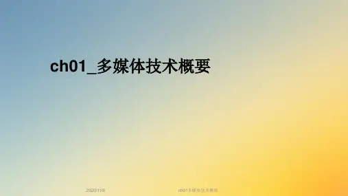 ch01多媒体技术概要