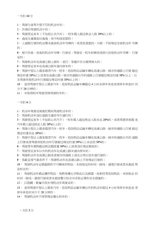 驾驶证考试科目一理论必过秘籍--精选篇4256.doc
