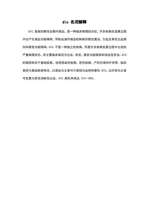 dic 名词解释