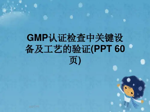 GMP认证检查中关键设备及工艺的验证(PPT 60页)