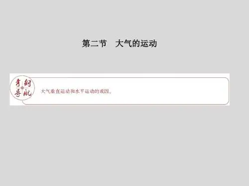 【大纲版】2012高考地理《金版新学案》一轮复习课件第1部分第2节大气的运动