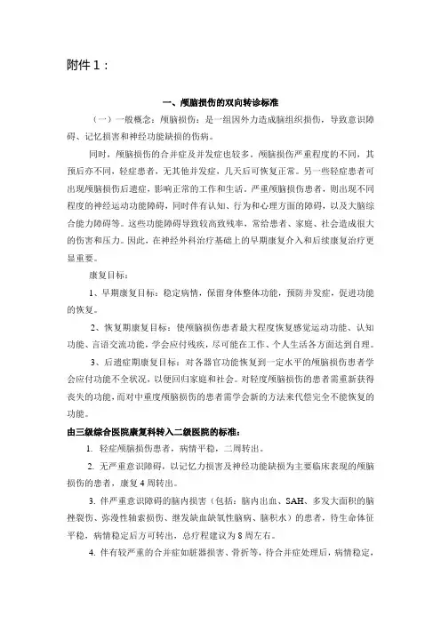 常见病种转诊规范
