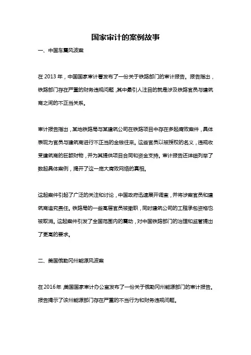 国家审计的案例故事