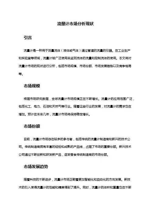 2024年流量计市场分析现状
