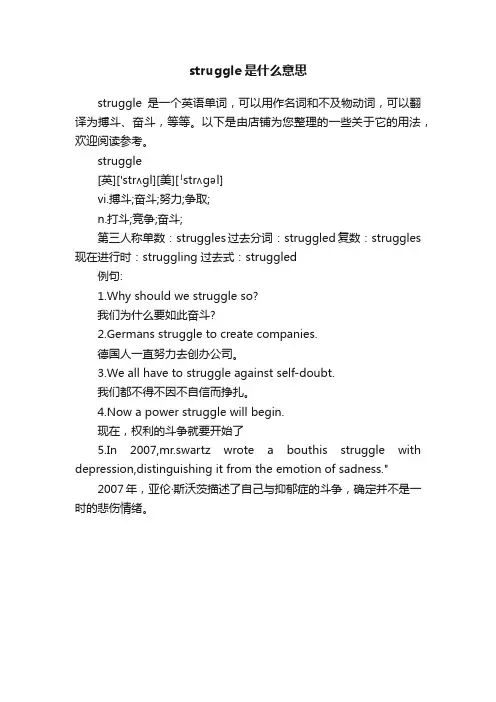 struggle是什么意思