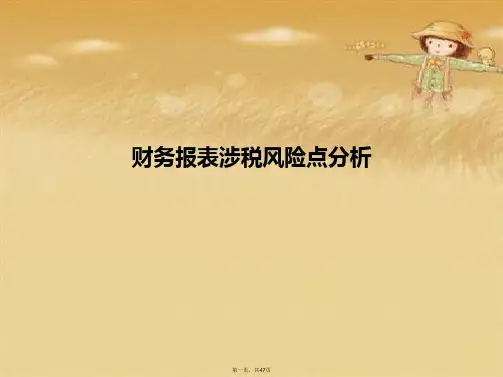 财务报表涉税风险点分析