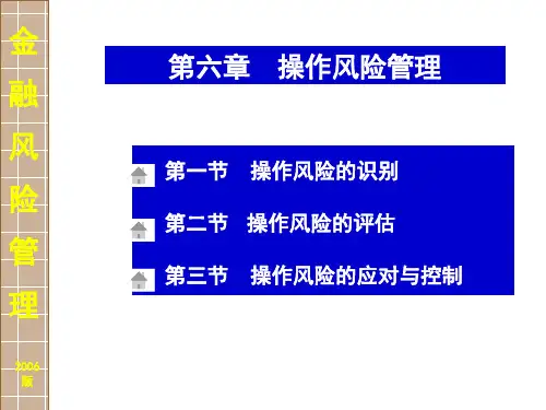 金融风险管理操作风险管理PPT课件