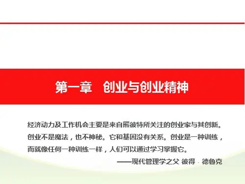 第一章  创业与创业精神
