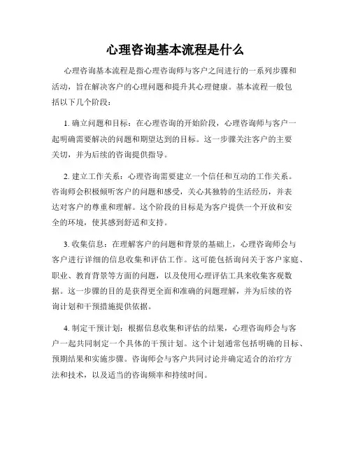 心理咨询基本流程是什么