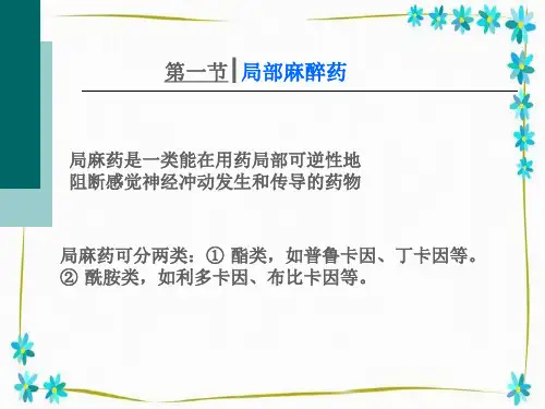 药理学麻醉药课件