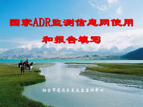 国家ADR网使用和报告表的填写