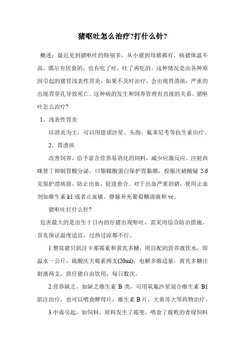 猪呕吐怎么治疗-打什么针-.doc