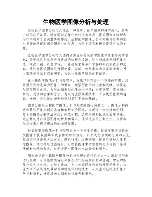 生物医学图像分析与处理