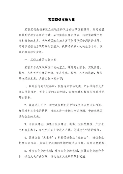双联双促实施方案