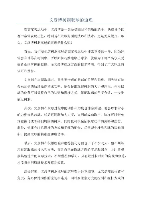 文彦博树洞取球的道理